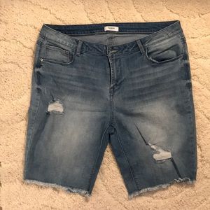Kenzie distressed jean shorts